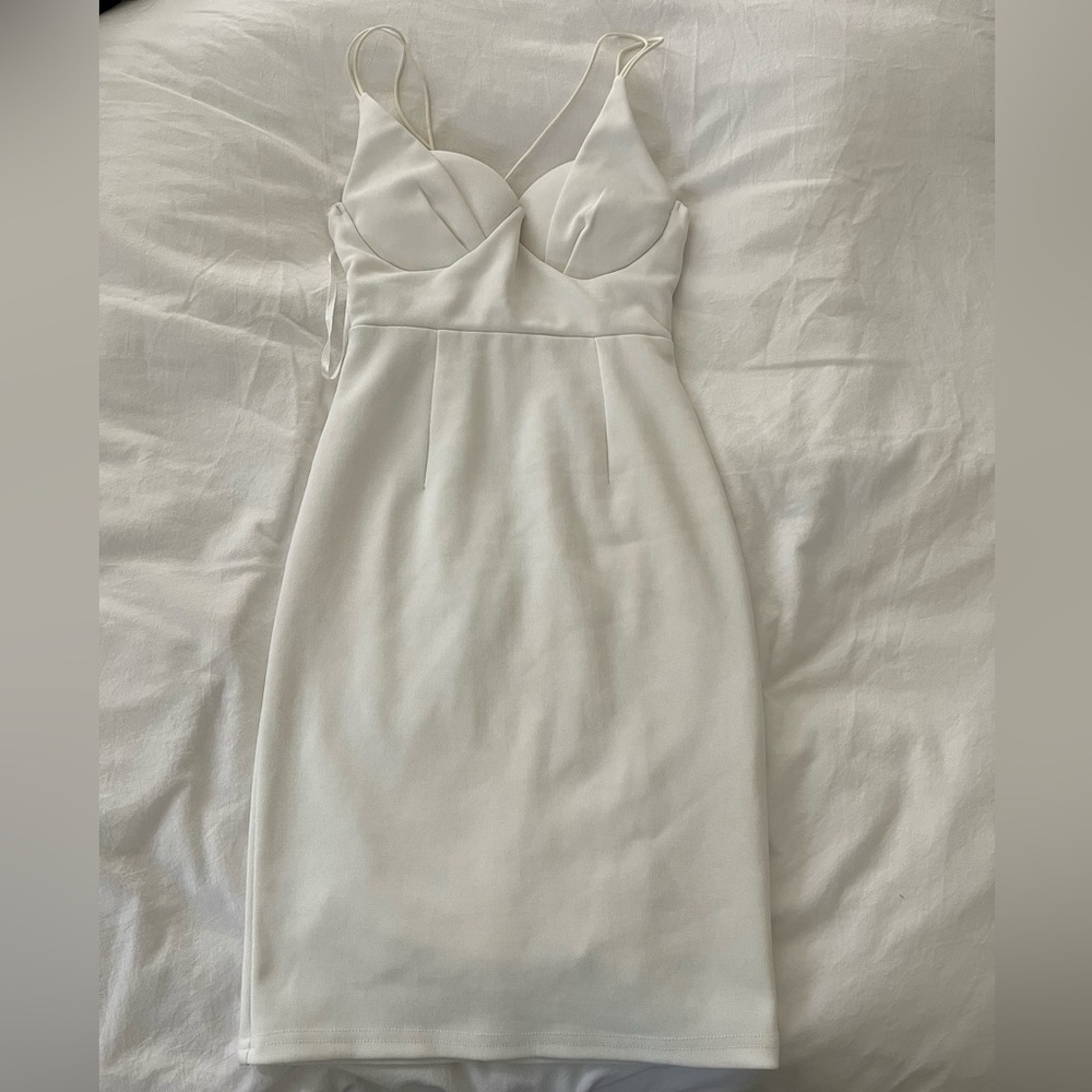 White body con dress